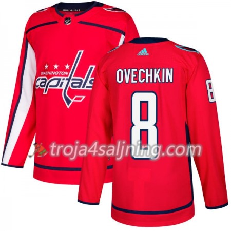 Washington Capitals tröja Alexander Ovechkin 8 Röd 2017-2018 Adidas Authentic - NHL Tröjor Herr